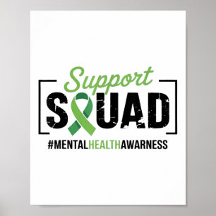 Unterstützung Squad Sunflower Hair Mental Health A Poster