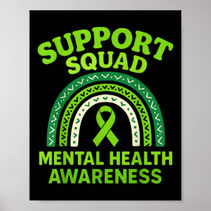 Unterstützung Squad Sunflower Hair Mental Health A Poster