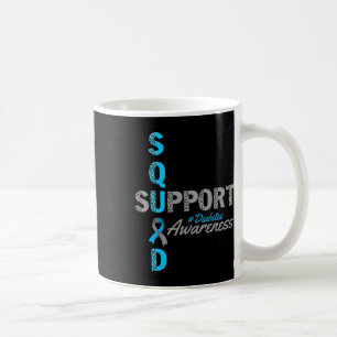 Unterstützung Squad T1d T2d Diabetes Grau blaue Sc Kaffeetasse