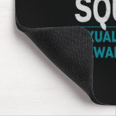 Unterstützung Squad Ual Auleness Month Aquamarine  Mousepad (Ecke)
