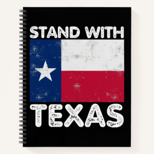 Unterstützung Texas ich mit Texas Texan Flag stehe Notizblock