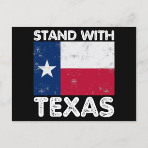 Unterstützung Texas ich mit Texas Texan Flag stehe Postkarte