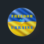 Unterstützung Ukraine Button Freedom - Ukrainische<br><div class="desc">Unterstützung Ukraine Buttons - Frieden - Ukrainische Flagge - Freiheit - Solidarität - Starkes Zusammenspiel - Freiheit Sieg ! Machen wir die Welt zu einem besseren Ort - alle zusammen! Eine bessere Welt beginnt - abhängig - braucht Ihr auch! Sie können auf mehr als 1000 Zazzle-Produkte übertragen. Ändern Sie die...</div>