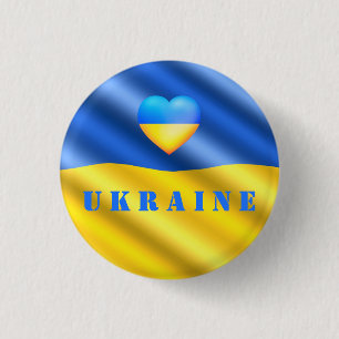 Unterstützung Ukraine Button ukrainisches Flag Her