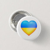Unterstützung Ukraine Button ukrainisches Flag Her (Vorne & Hinten)
