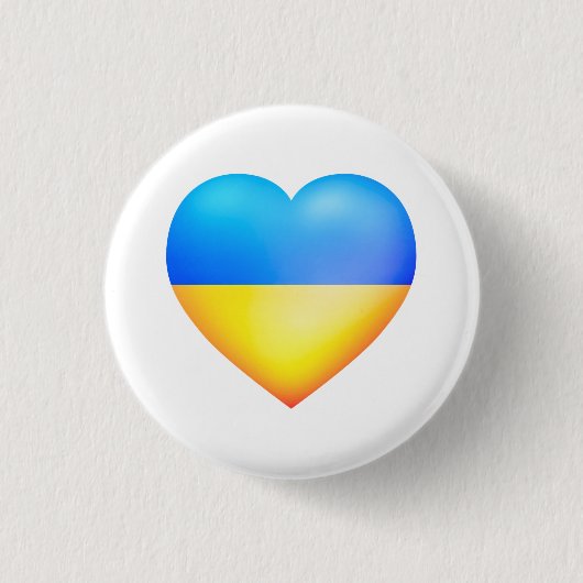 Unterstützung Ukraine Button ukrainisches Flag Her (Vorderseite)