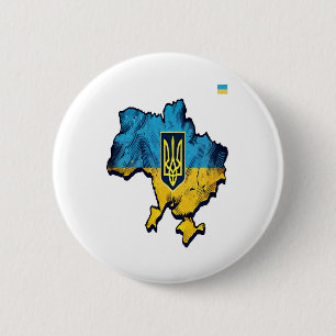 Unterstützung Ukraine - Freie Ukraine Karte mit Fl Button
