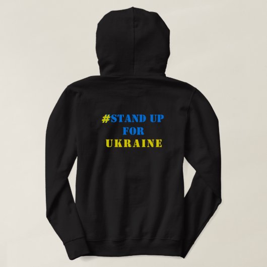 Unterstützung Ukraine Hoodie Ukrainische Flaggenfa (Design Rückseite)
