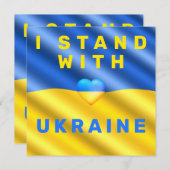 Unterstützung Ukraine Karten ukrainisches Flaggenh (Vorne/Hinten)