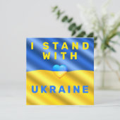 Unterstützung Ukraine Karten ukrainisches Flaggenh (Stehend Vorderseite)