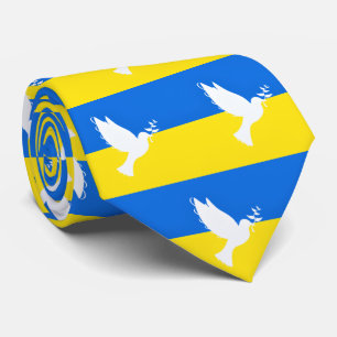 Unterstützung Ukraine Neck Tie Peace Dove ukrainis Krawatte