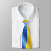 Unterstützung Ukraine Neck Tie Ukrainian Flag Herz Krawatte (Gebunden)