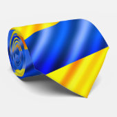Unterstützung Ukraine Neck Tie ukrainische Flagge  Krawatte (Gerollt)