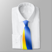 Unterstützung Ukraine Neck Tie ukrainische Flagge Krawatte (Gebunden)