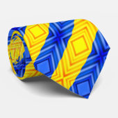 Unterstützung Ukraine Neck Tie ukrainische Flagge  Krawatte (Gerollt)