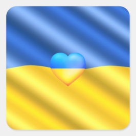 Unterstützung Ukraine Sticker Ukrainische Flagge -