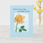 Unterstützung und Förderung der Scheidung, Rose Karte (Gelbe Blume)