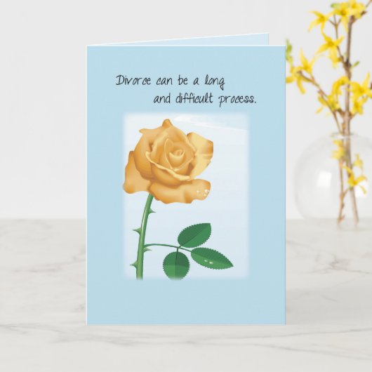 Unterstützung und Förderung der Scheidung, Rose Karte (Gelbe Blume)