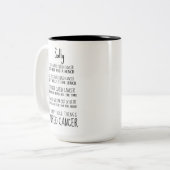 Unterstützung und Förderung von Krebs Zweifarbige Tasse (Vorderseite Links)