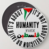 Unterstützung und Freie Palästinafahne Button (Vorne & Hinten)