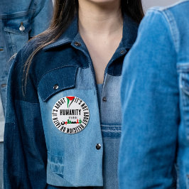 Unterstützung und Freie Palästinafahne Button