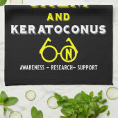 Unterstützung und Sensibilisierung für Keratokonus Geschirrtuch (Gefaltet)