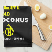 Unterstützung und Sensibilisierung für Keratokonus Geschirrtuch (Viertel Falte)