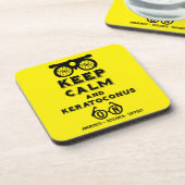 Unterstützung und Sensibilisierung für Keratokonus Getränkeuntersetzer (Linke Seite)