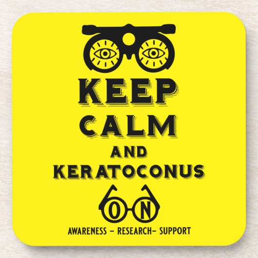 Unterstützung und Sensibilisierung für Keratokonus Getränkeuntersetzer (Vorderseite)