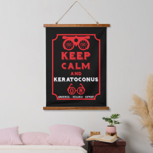 Unterstützung und Sensibilisierung für Keratokonus Wandteppich Mit Holzrahmen