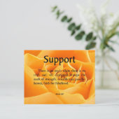 Unterstützung und Stärke Postkarte (Stehend Vorderseite)