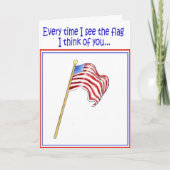 Unterstützung unserer Soldaten im amerikanischen K Dankeskarte (Vorderseite)
