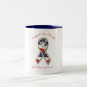 Unterstützung unserer Troops-Tasse Zweifarbige Tasse (Mittel)