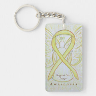 Unterstützung unserer Truppen Angel Awareness Ribb Schlüsselanhänger