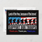 Unterstützung unserer Truppen Postkarte (Vorne/Hinten)