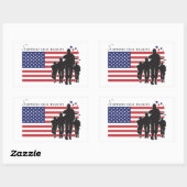 Unterstützung unserer Truppen Rechteckiger Aufkleber (Blatt)