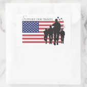Unterstützung unserer Truppen Rechteckiger Aufkleber (Tasche)