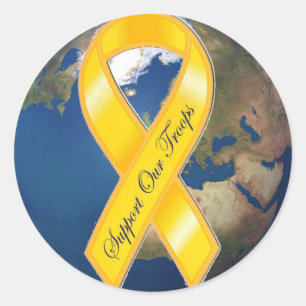 Unterstützung unserer Truppen Runder Aufkleber