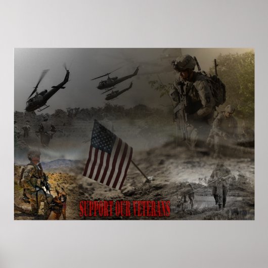 Unterstützung unserer US-Veteranen Poster (Vorne)