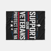 Unterstützung unserer Veteranen schützen und Va Pr Fleecedecke (Vorderseite (Horizontal))
