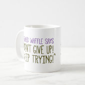 Unterstützung versagte Waffel-Schale Kaffeetasse (Vorderseite Links)