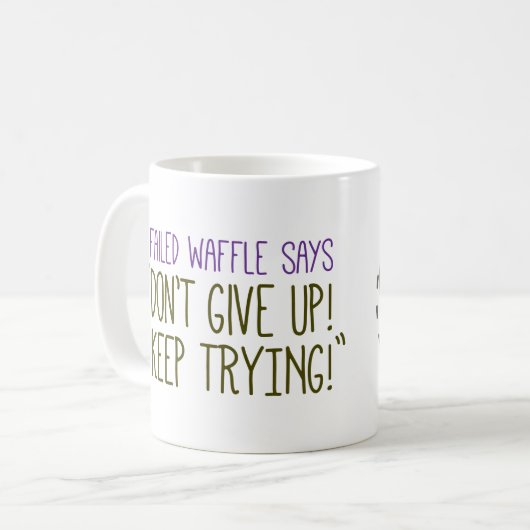 Unterstützung versagte Waffel-Schale Kaffeetasse (Vorderseite Links)