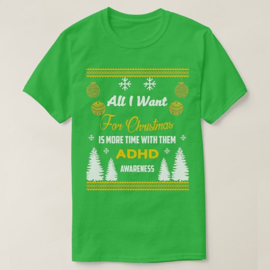 Unterstützung von ADHS Awareness Design 8 T-Shirt (Design vorne)