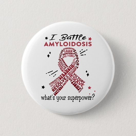 Unterstützung von Amyloidose Warrior Geschenken Button (Vorderseite)