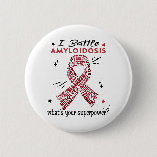 Unterstützung von Amyloidose Warrior Geschenken Button