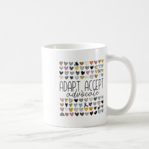 Unterstützung von Autismus Awareness Adapt Akzepti Kaffeetasse