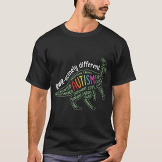 Unterstützung von Autismus Dinosaur Proud Autistic T-Shirt