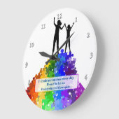 Unterstützung von Autismus Neue Höhen Große Wanduhr (Winkel)