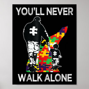 Unterstützung von Autismus-Vätern allein Puzzle Yo Poster