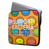 UNTERSTÜTZUNG VON BAKTERIEN Science Joke Laptopschutzhülle (Vorderseite Links)